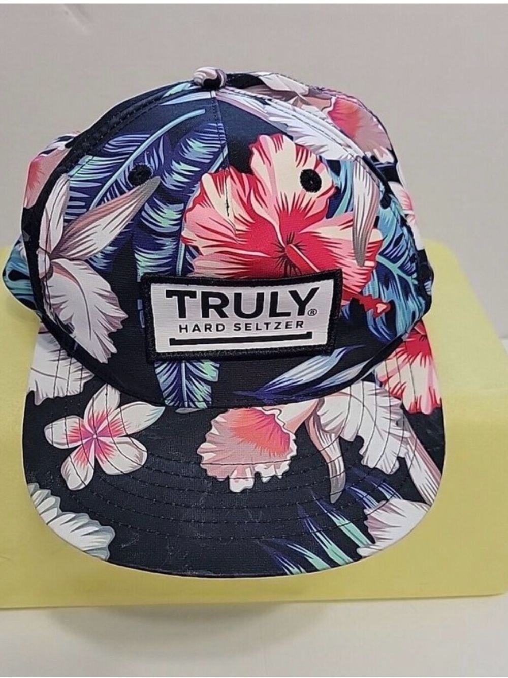 TRULY Kids Floral Snapback Hat in Navy, Pink and White
